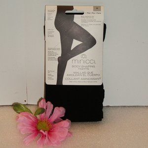 MINICCI Sz M Black Body Shaping Tights NIP